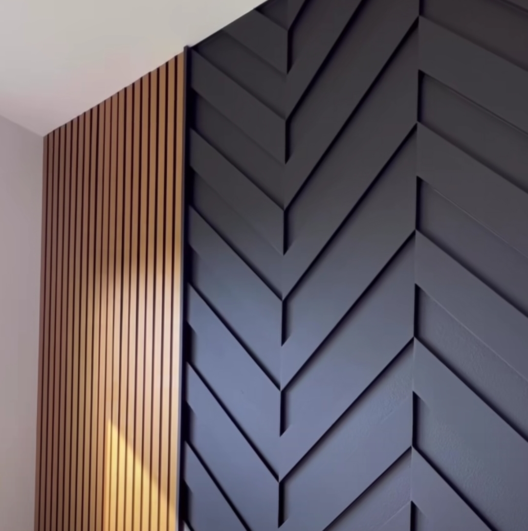 Custom CNC fabricated solid wood panels and architectural features crafted in-house.